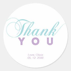 Favor van de Partij Dank u Sticker, Baby shower Ronde Sticker