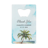 Favori de mariage de plage côtière avec palmier (Dos)