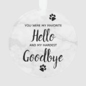 Favori Hello Hardest Goodbye Pet Photo Memorial (dos)