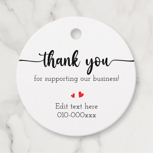 Favoriet Dank U Tag Bedankjes Labels (Voorkant)