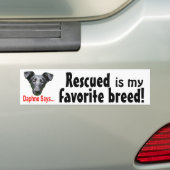 Favoriet ras bumpersticker (Op auto)
