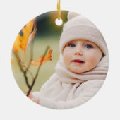 Favoriete 2-jarige kerstkerstfoto van grappige ker keramisch ornament (Achterkant)