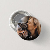 Favoriete aangepaste foto Persoanliete naam Ronde Button 3,2 Cm (Voorkant /achterkant)