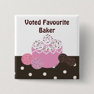 Favoriete Bakker Vierkante Button 5,1 Cm