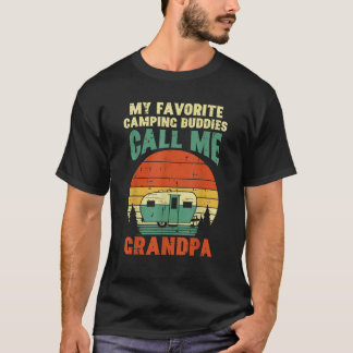 Favoriete Camping Buddies Opa Retro Grootvader T-shirt