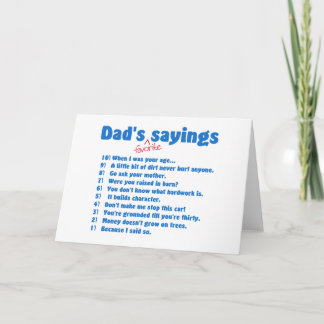Favoriete de gezegdenkaarten van Dads Kaart