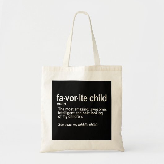 Favoriete definitie van kinderen - Grappig mam en  Tote Bag (Voorkant)