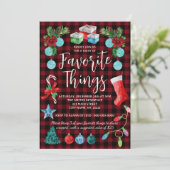 Favoriete dingen Cadeauuitwisseling Kerstfeest Kaart (Staand voorkant)