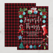 Favoriete dingen Cadeauuitwisseling Kerstfeest Kaart (Voorkant / Achterkant)