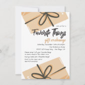 Favoriete dingen Gift Exchange bruin papierpakket Kaart (Voorkant)