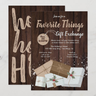 Favoriete dingen Gift Exchange bruin papierpakket Kaart