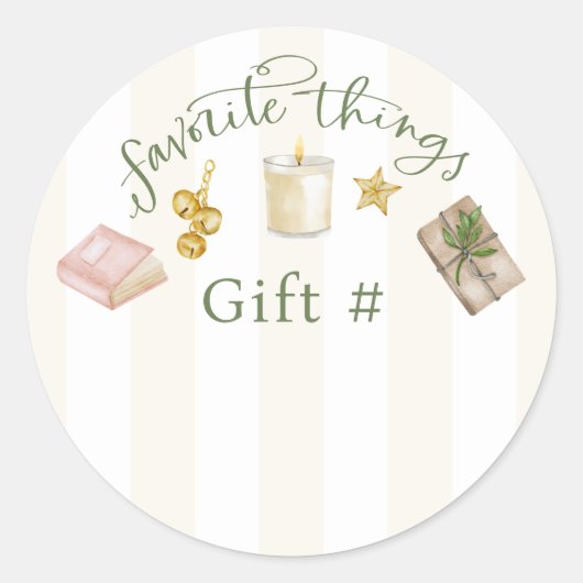 Favoriete dingen Gift Exchange Stickers (Voorkant)