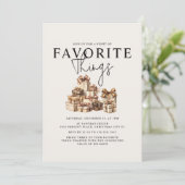 Favoriete dingen Gift Exchange Vakantie Party Kaart (Staand voorkant)