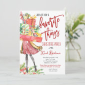 Favoriete Dingen Kerstmis uitnodiging (Staand voorkant)