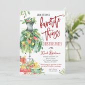 Favoriete Dingen Kerstmis uitnodiging (Staand voorkant)