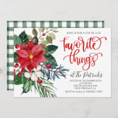 Favoriete dingen Kerstmis uitnodiging (Voorkant / Achterkant)