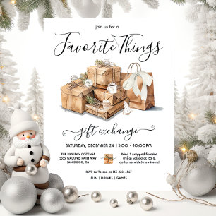 Favoriete Dingen Kerstmis vakantie cadeau uitwisse Kaart