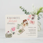 Favoriete Dingen Vriend Gift Exchange Holiday Part Kaart (Staand voorkant)