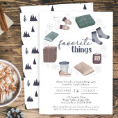 Favoriete Dingen Winter Wreath Gift Exchange Party Kaart