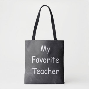 Favoriete docent-chalkboard-ontwerpcadeauidee draagtas