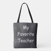 Favoriete docent-chalkboard-ontwerpcadeauidee draagtas (Achterkant)