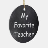 Favoriete docent-chalkboard-ontwerpcadeauidee keramisch ornament (Rechts)
