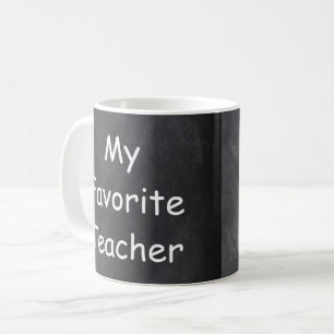 Favoriete docent-chalkboard-ontwerpcadeauidee koffiemok