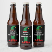 Favoriete Elf Funny Neurse Kerstmis Bier Etiket (Flessen)