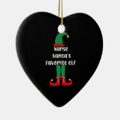 Favoriete Elf Funny Neurse Kerstmis Keramisch Ornament (Rechts)