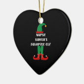 Favoriete Elf Funny Neurse Kerstmis Keramisch Ornament (Links)