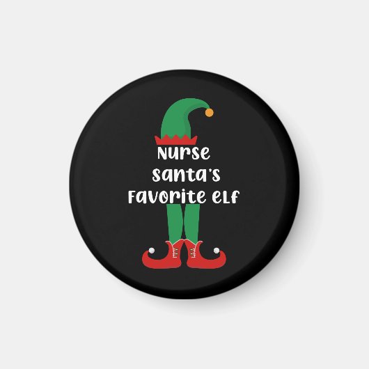Favoriete Elf Funny Neurse Kerstmis Magneet (Voorkant)