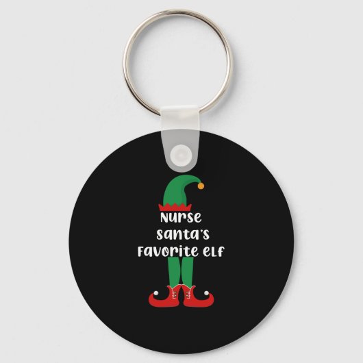 Favoriete Elf Funny Neurse Kerstmis Sleutelhanger (Voorkant)