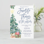 Favoriete feestdag kerstfeest kaart (Staand voorkant)