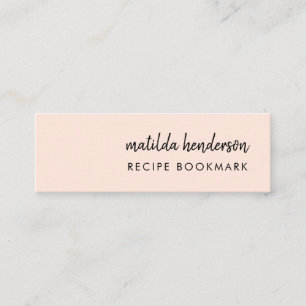 Favoriete geadresseerde Roze mini Recipe Bladwij Visitekaartje