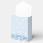 Favoriete/geschenkdoos - Icy Blue Damask Bedankdoosjes (Geopend)