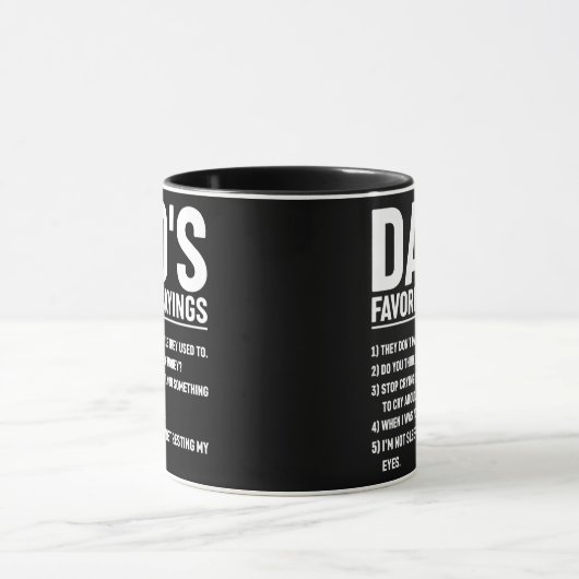 Favoriete Gezegden Mannen pap Fijne vaderdag Mok (Midden)