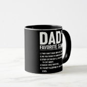 Favoriete Gezegden Mannen pap Fijne vaderdag Mok (Voorkant rechts)