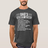 Favoriete Gezegden Mannen pap Fijne vaderdag T-shirt (Voorkant)