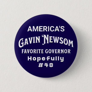Favoriete gouverneur van Amerika #48 Gavin Newso Ronde Button 5,7 Cm