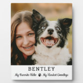 Favoriete Hallo Aangepaste Foto Huisdier Hond Herd Fotoplaat (Voorkant)