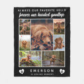 Favoriete Hallo Harde Dog Foto Collage Fleece Deken (Voorkant)
