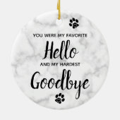 Favoriete Hallo Harde Vaarwel Foto Memorial Keramisch Ornament (Achterkant)