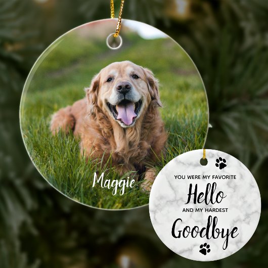 Favoriete Hallo Harde Vaarwel Foto Memorial Keramisch Ornament