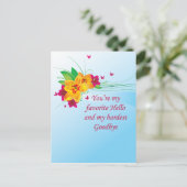 Favoriete Hallo hardste afscheid Briefkaart (Staand voorkant)