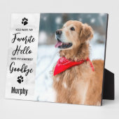 Favoriete Hallo hardste afscheid foto van Pet Memo Fotoplaat (Zijkant)