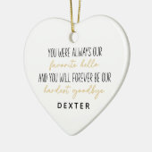 Favoriete Hallo hardste afscheid foto van Pet Memo Keramisch Ornament (Links)