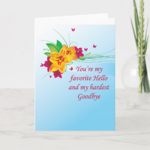 Favoriete Hallo hardste afscheid Kaart