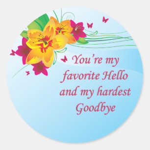 Favoriete Hallo hardste afscheid Ronde Sticker