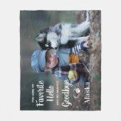 Favoriete Hallo hardste afscheid van Dog Pet Memor Fleece Deken (Voorkant)