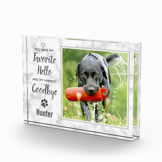 Favoriete Hallo hardste afscheid van Pet Memorial Fotoblokken (Rechts)